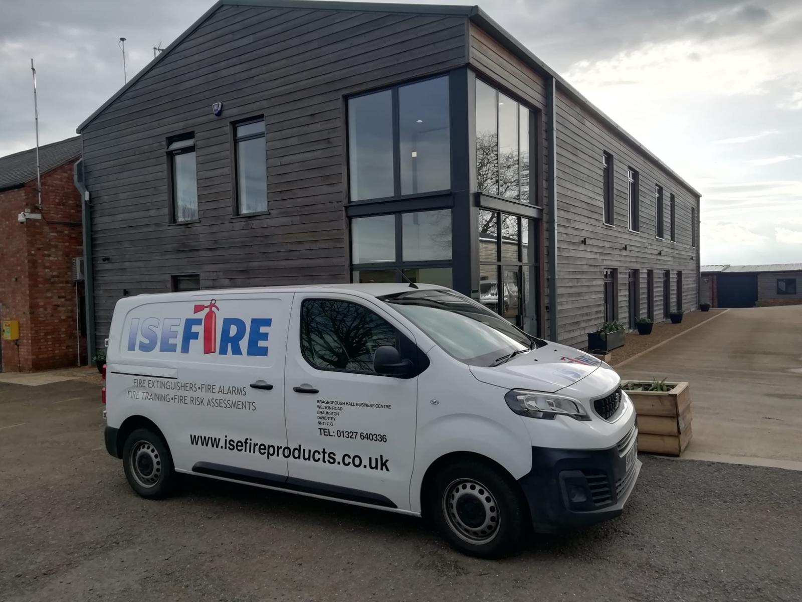 ISE Fire van parked by Daventry office