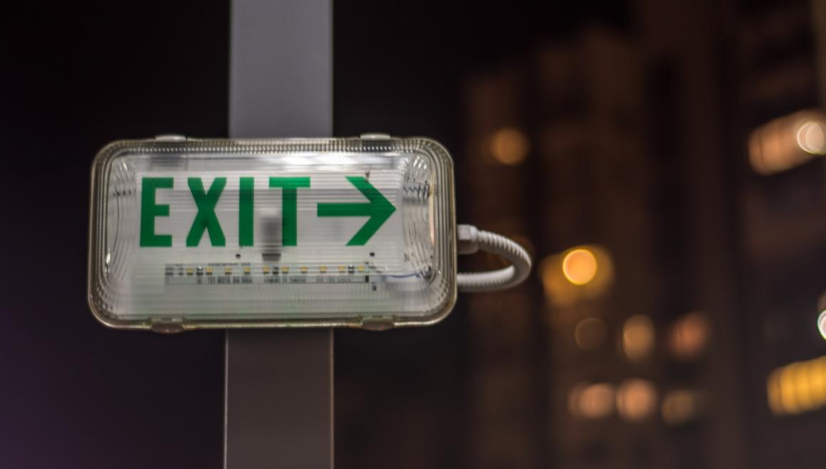 exit light guide.