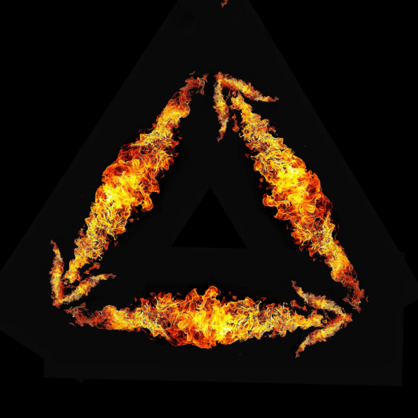 Fire triangle.